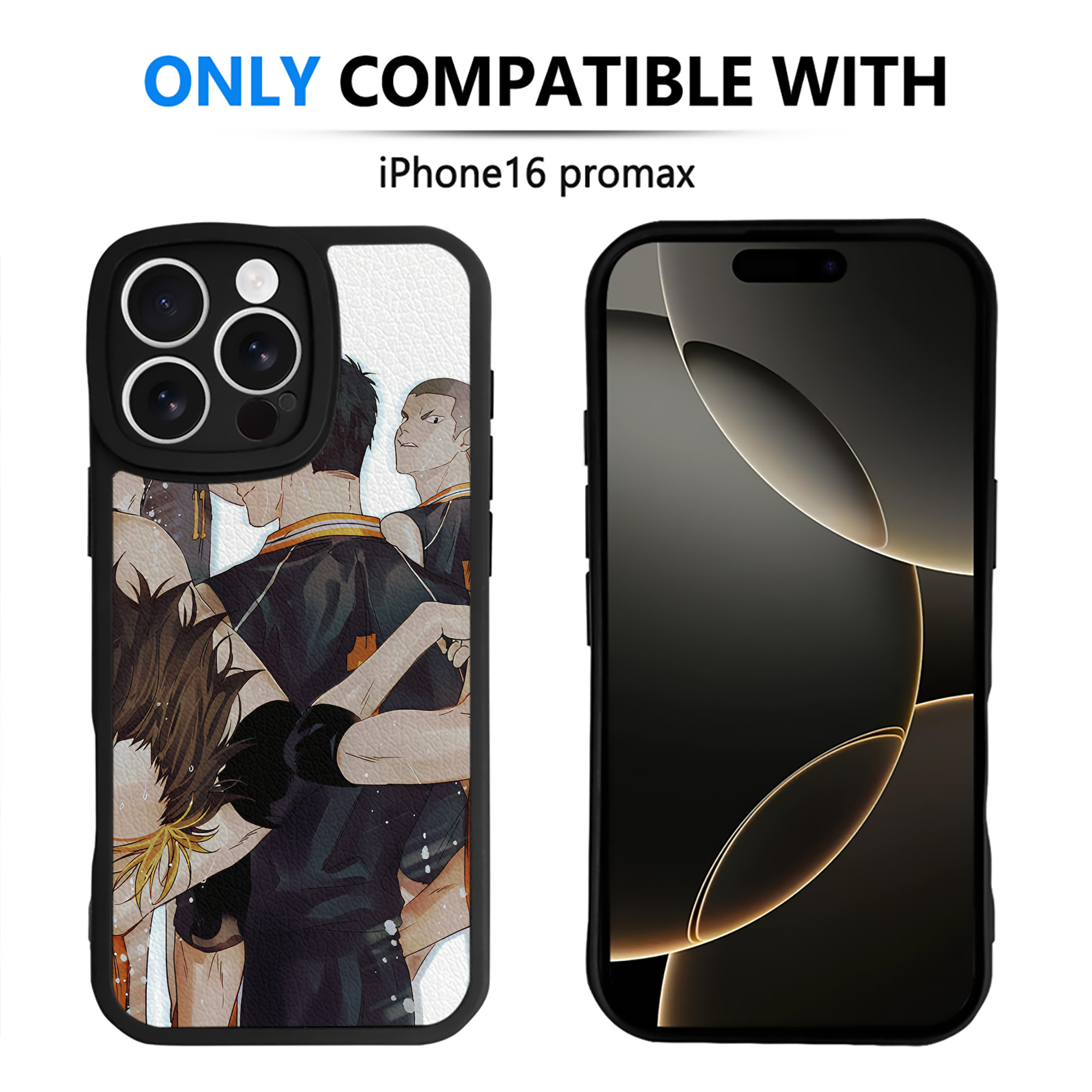 （画像用） ハイキュー!! Haikyu!! 【iPhone 16シリーズ対応】シリコンスマホケース（レザー調） 材質：シリコン